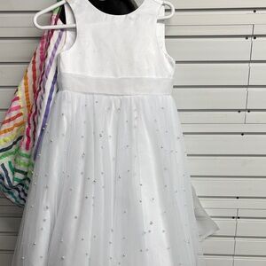 Charming White Kids Formal Dress
